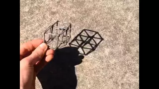 3D tesseract with shadow