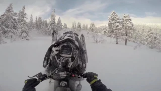 2017 Polaris Pro Rmk 800 155" MTNTK turbo 6psi - watch out for that tree!