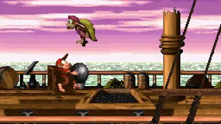 Donkey Kong Country 2 The Lost Levels (SNES Hack) Boat Of Begins