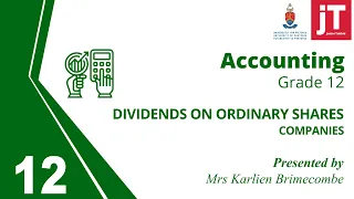 Gr 12 Accounting - Companies - Dividends on ordinary shares