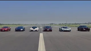 The Ultimate Drag Race - Bugatti Veyron, McLaren Senna, NIO EP9, SRT Demon, LaFerrari, Lexus LFA