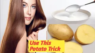 1 Potato Wil Transform your Hair from Frizzy and Rough to Straight and Silky Forever/ at home