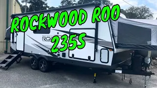 NEW 2023 FOREST RIVER ROCKWOOD ROO 235S TRAVEL TRAILER HYBRID EXPANDABLE Dodd RV Azdel WALKTHROUGH