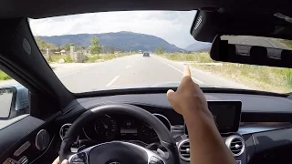 2016 Mercedes C Class C200 AMG Driving scenes in POV Part of Road trip
