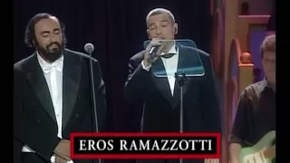 Se bastasse una canzone (Si bastase una cancion). Luciano Pavarotti & Eros Ramazzotti HQ