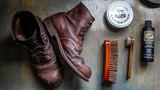 ASMR Cleaning my Redwing Iron Ranger Boots