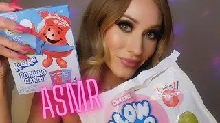 ASMR | Pop Rocks & Blow Pops 🍒🍭✨️ (gum chewing, mouth sounds, bubbles, tapping)