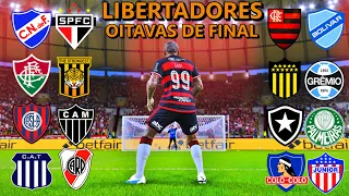 LIBERTADORES 2024 | OITAVAS DE FINAL |JOGOS  DECISIVOS NOS PENÂLTIS! PURA EMOÇÃO!!!  PES 21