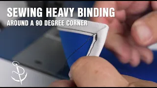 Sew Heavy Binding Around a 90 Degree Corner - Without Cutting It!