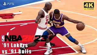 NBA 2K23 [PS5 4K] '91 Lakers vs '91 Bulls - Magic Johnson vs Michael Jordan - Next Gen Gameplay