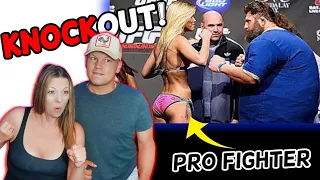 Couple Reacts to Average Men VS Pro Female Fighters