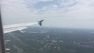 Two Delta planes landing parallel at Atlanta Airport