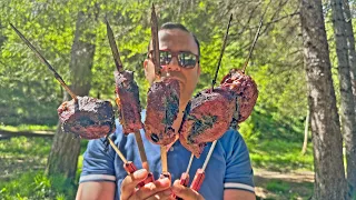 Stuffed Grilled Beef in the Wilderness | Grill With Mir