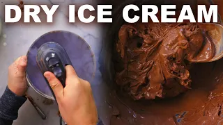 Instant, carbonated ice cream made with dry ice