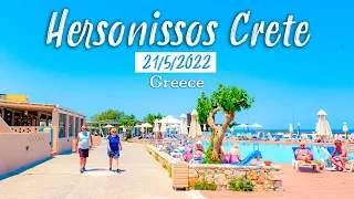 Crete Greece, Hersonissos, 🇬🇷 walking tour 4k HDR || Chersonissos Kreta 2022