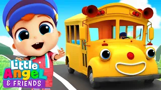Wheels On The Bus | Classic Nursery Rhyme | Little Angel And Friends Kid Songs