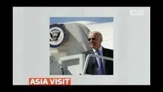 mitv - US Vice President Joe Biden's plane, Air Force Two, Visit To ASIA