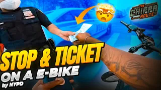 Stop & Ticket on a E-Bike by NYPD
