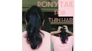 EASY PONYTAIL#for thin hair#for short hair#for college and office
