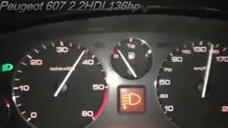 Peugeot 607 2.2HDI 136hp Acceleration 0-145 kmh