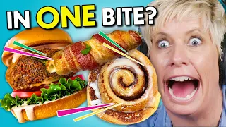 Eat In One Bite Challenge - Extreme Edition! (Spicy, Salty, Sour & More)