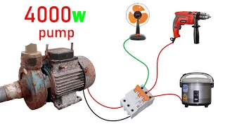 How to turn a water pump into high power 220V electric Generator