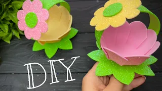 Корзинка из фоамирана Своими руками Goma EVA Manualidades DIY