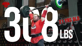 140kg Axle Press for 6?? Ft. 21 yrs old beast! Joe Oliver