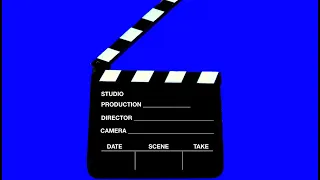 Movie Slate Sound Effect and Stock Video with Blue Screen/Green Screen Background | Movie Set Sounds