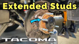 Toyota Tacoma Extended Front Wheel Studs Installation For Aftermarket Wheels