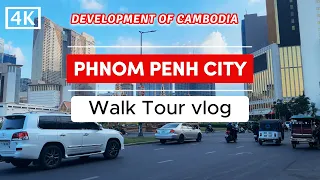 Virtual Walking Tour: Capture the Activity on the street in Phnom Penh city | Cambodia 4K