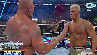 Cody Rhodes habla De Brock Lesnar después de SummerSlam - #wwe #raw en español