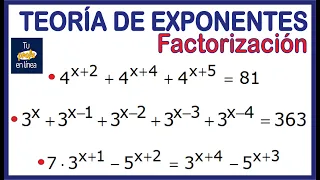 📘TEORÍA DE EXPONENTES 07: Resolución por Factorización