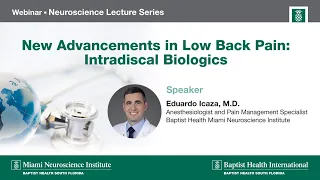 New Advancements in Low Back Pain: Intradiscal Biologics