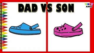 How to Draw Crocs Dad Vs Song | Kids Drawing Crocs | Easy drawing for kids | Kids learning #art