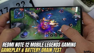 Xiaomi Redmi Note 12 Pro Mobile Legends Gaming test | Dimensity 1080, 120Hz Display