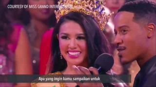 Momen kemenangan Ariska Putri Pertiwi di Miss Grand International 2016