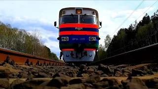 Камера под поезд | дизель поезд  ДР1А -313 | camera under the train