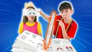 Magic Pencil Song | Surprise Eggs | Taking care of Mom | Superhero songs | Hokie Pokie Kids Videos