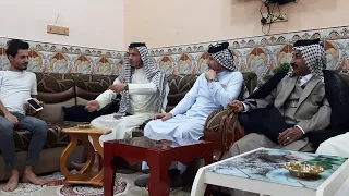 المهوال حسن الغنامي في البصره مع شيخ عشيرة الدبيسات