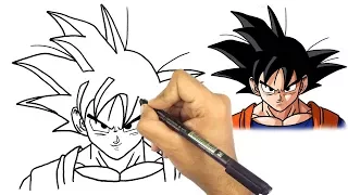 how to draw goku from dragon ball |||| anime drawing tutorial for beginners