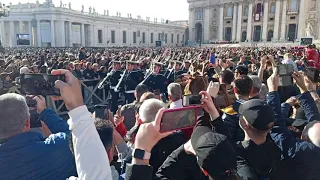 Vatican Guards marching during Christmas mass 2019