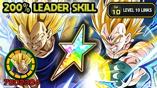 200% LEADER SKILL! 100% TEQ SSJ2 ➜ MAJIN VEGETA LEVEL 10 LINKS! Dragon Ball Z Dokkan Battle