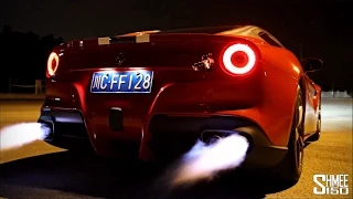 Ferrari F12 Berlinetta w/ ARMYTRIX Titanium Mufflers - Loud Revs and Flames