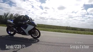 Only 300 Km/H !! Motorcycles Fly By Compilation (Top Speed) - H2 Turbo, CBR 600, Tunel & more...