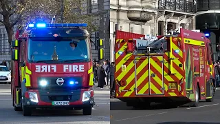 NEW London Fire Brigade Zero Emissions Pumping Appliance Responds using Sirens & Lights!