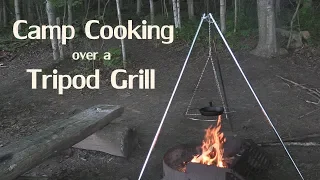 Camp Cooking over a Tripod Grill