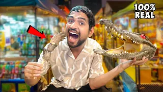 Eating Real Crocodile🥵...कमज़ोर दिल वाले ना देखें | Thailand Food