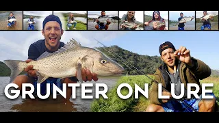 Fishing for Grunter on surface lures, loads of Garrick, Garden Route, Western Cape