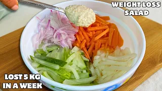 I ate this salad for dinner everyday and lost 5kg in a week | healthy salad for weight loss